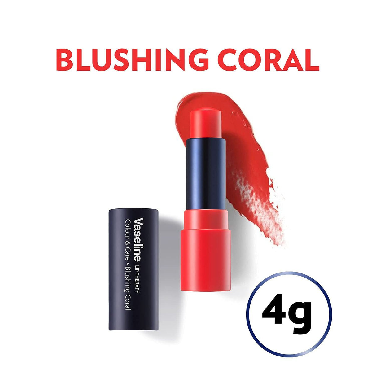 Vaseline Lip Therapy Blushing Coral | Lippenbalsam I Manuka Honig und Shea Butter I 100% natürliche Farbstoffe