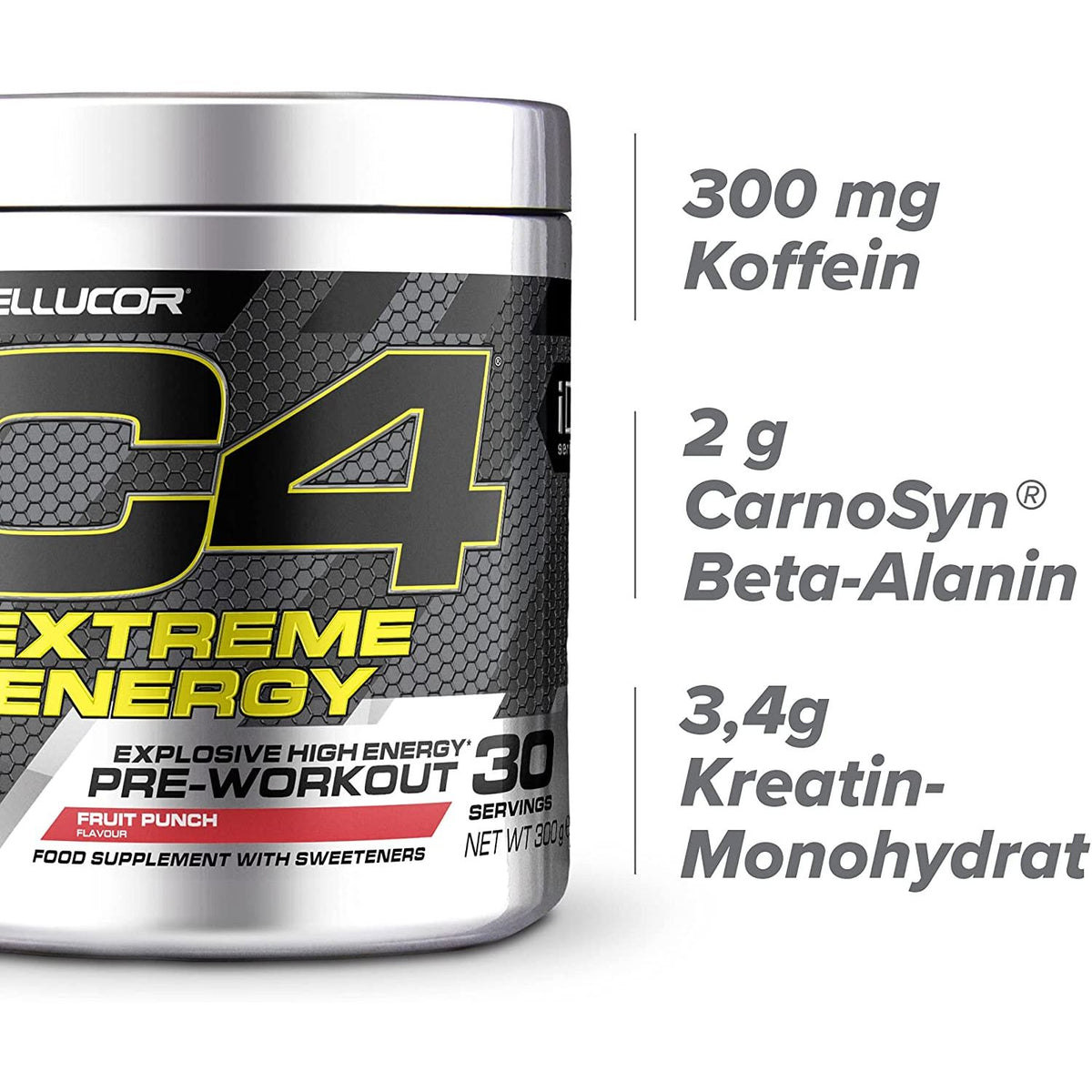 C4 Extreme Energy - Pre-Workout-Booster - Fruchtpunsch | Getränkepulver für Energy Drink