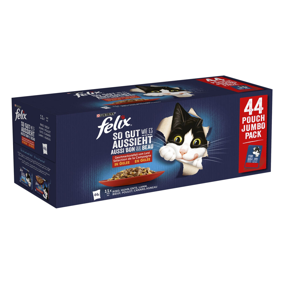 FELIX So gut wie es aussieht Katzenfutter nass in Gelee, Sorten-Mix