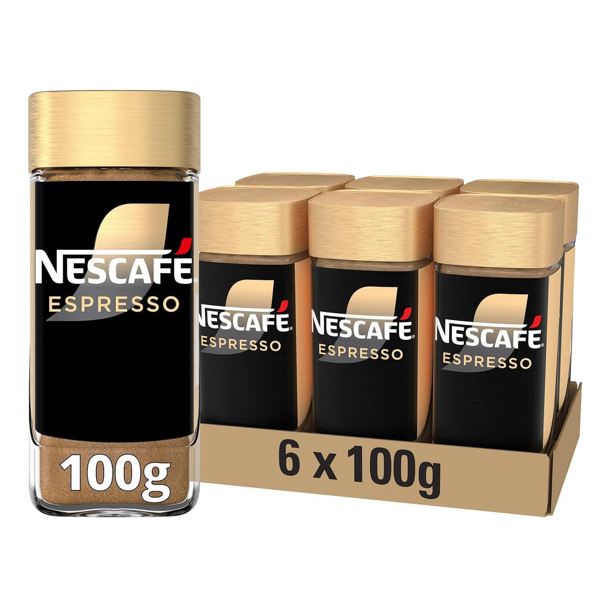 NESCAFÉ GOLD Typ Espresso, löslicher Instant-Espresso-Kaffee mit 100% feinen Arabica Kaffeebohnen