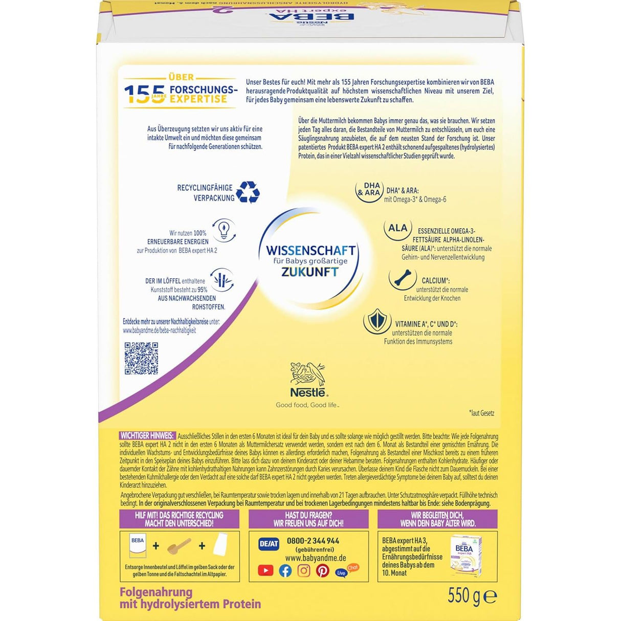 Nestlé BEBA EXPERT HA 2 Hydrolisierte Folgenahrung