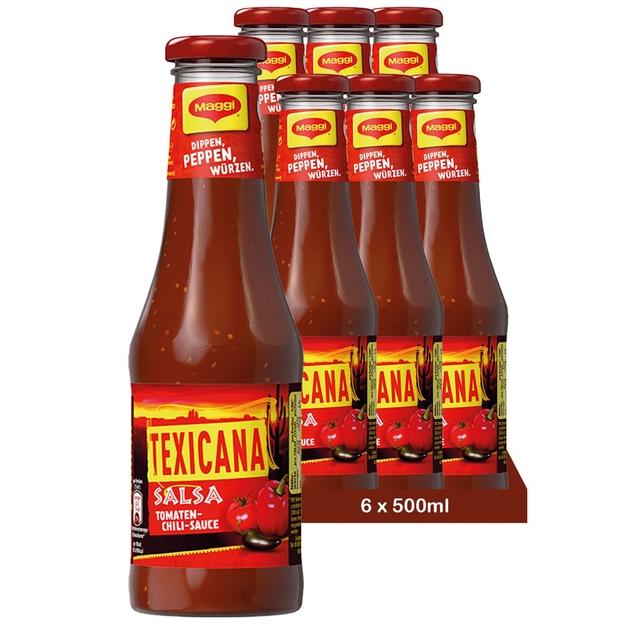 MAGGI Texicana Salsa | Tomaten-Chilli-Soße als Dip und Würzsauce |