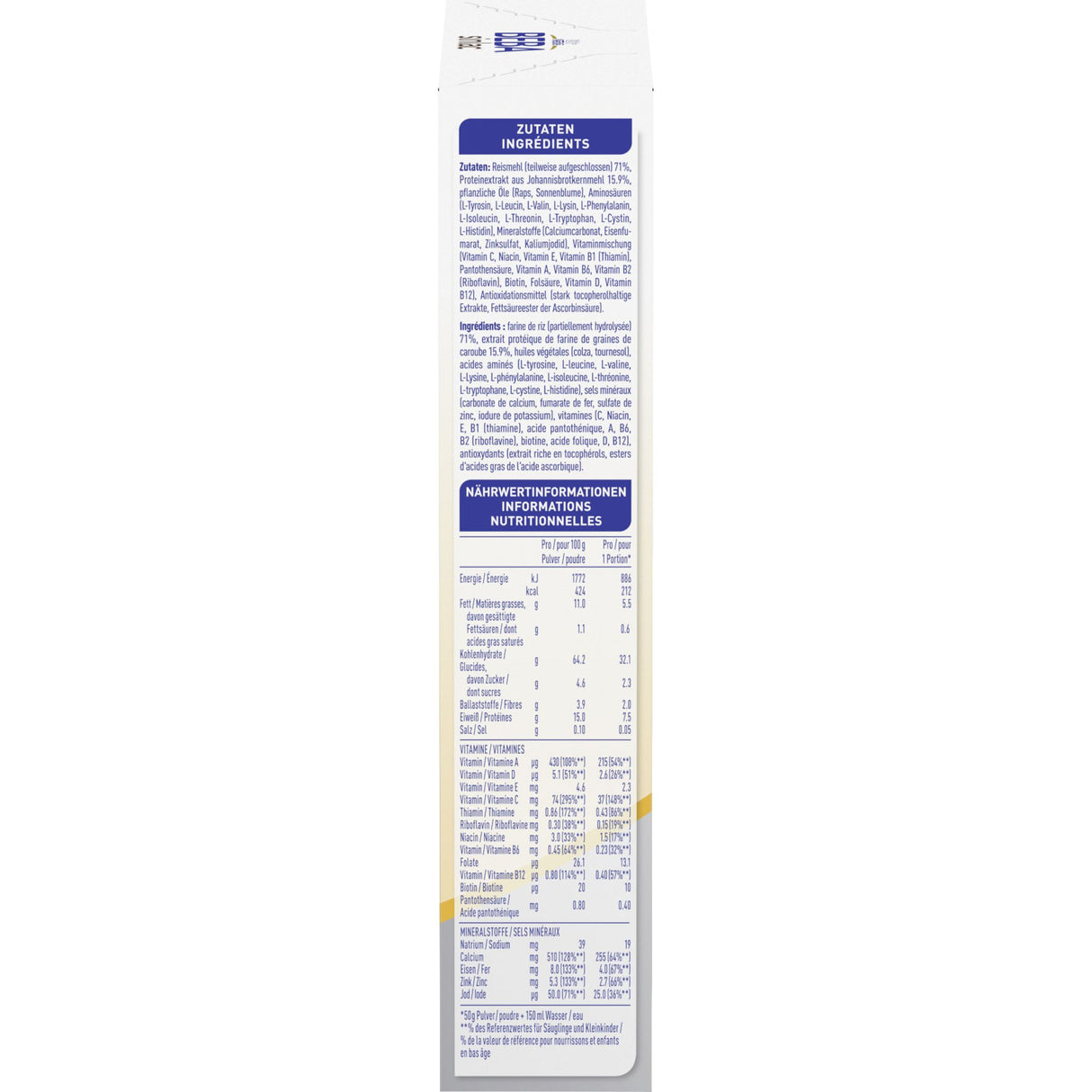 BEBA SINLAC glutenfreier Reisbrei, Sojafrei, Milch- & Laktosefrei,