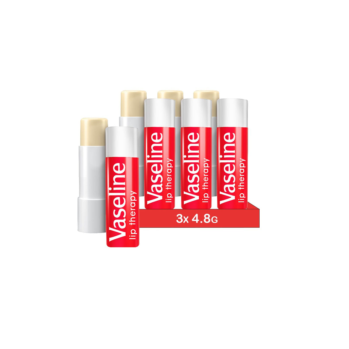 Vaseline Lip Therapy Rosy, Getönter Lippenbalsam, Lippenstift mit Mandel und Rosenöl