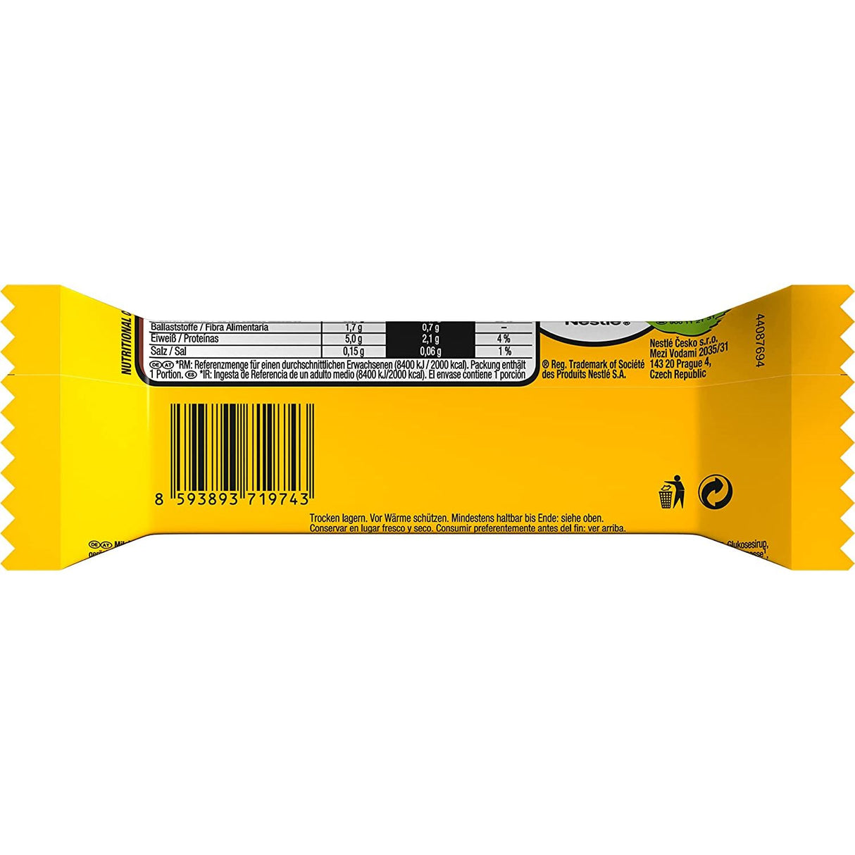 NESTLÉ Nuts Barres de Chocolate Boîte de 24