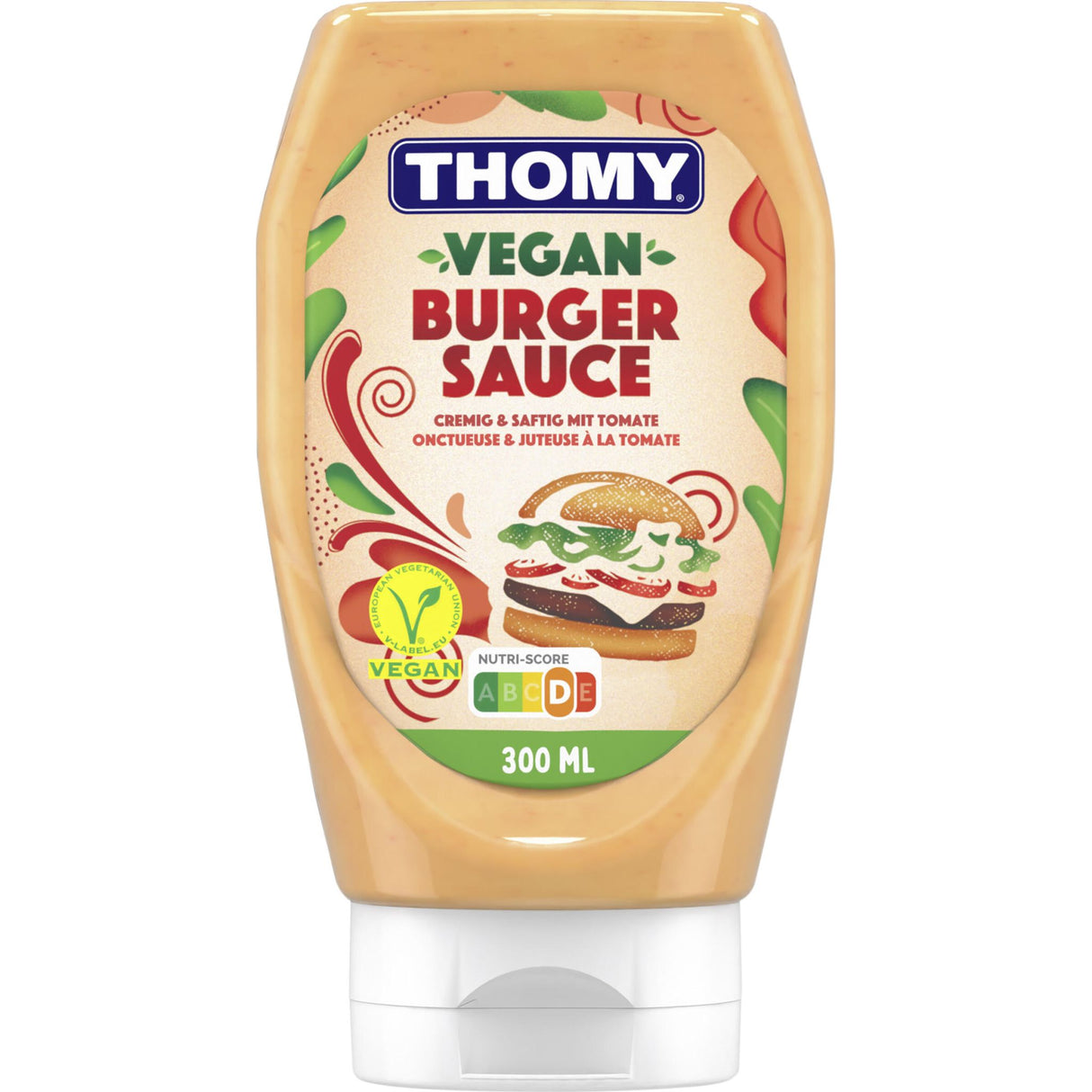 THOMY Vegane Burger Sauce | délicieuse sauce pour grillades et burgers | parfaite pour tremper et assaisonner
