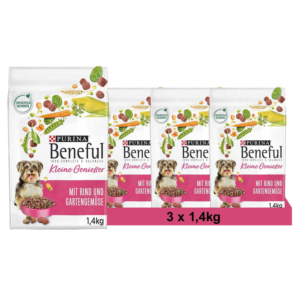 BENEFUL Kleine Genießer Hundetrockenfutter mit Rind und Gemüse