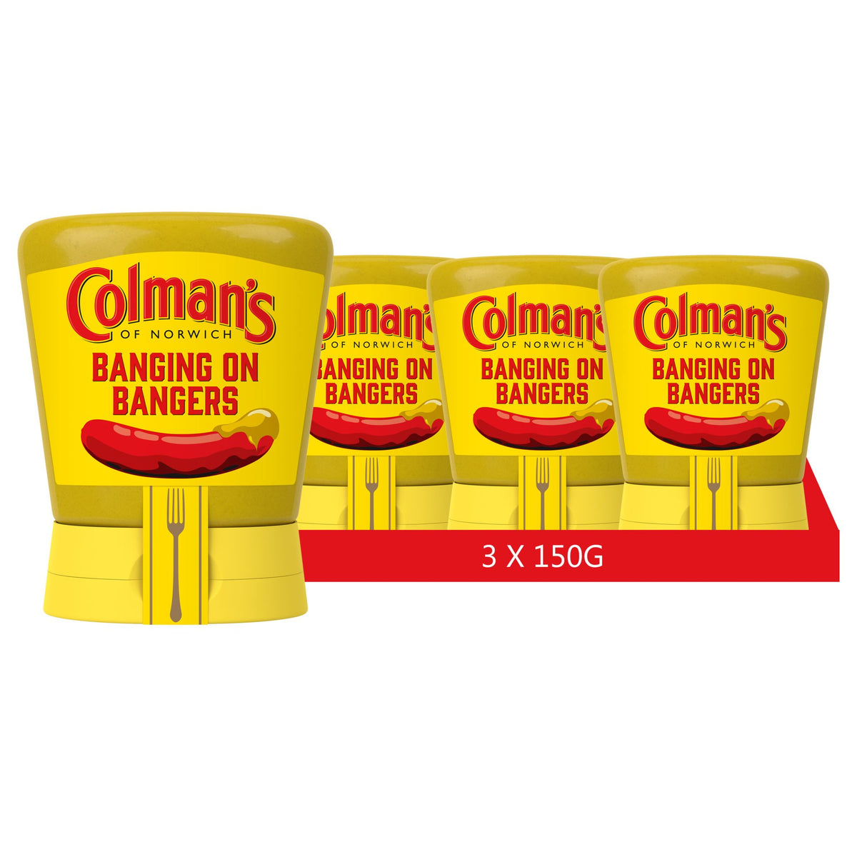 Colman's moutarde anglaise originale en flacon souple, moutarde anglaise superfine et vegane