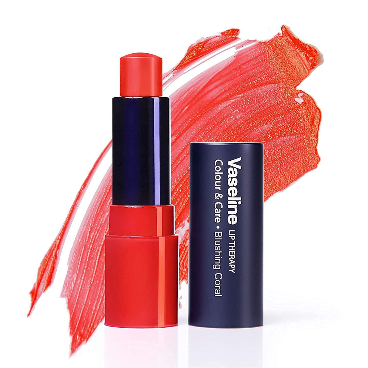 Vaseline Lip Therapy Blushing Coral | Lippenbalsam I Manuka Honig und Shea Butter I 100% natürliche Farbstoffe