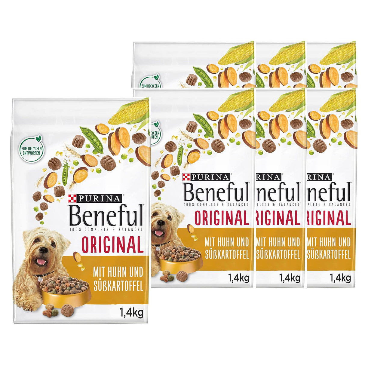 BENEFUL Original mit Huhn und Süßkartoffel Hundetrockenfutter