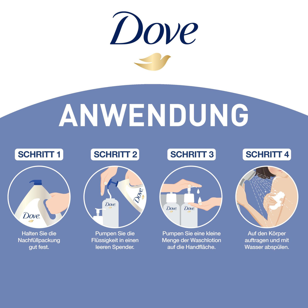 Dove Pro Nourishing Bodymilk | Creme Dusche | Reichhaltige Pflege für angenehm weiche Haut | Bigpack