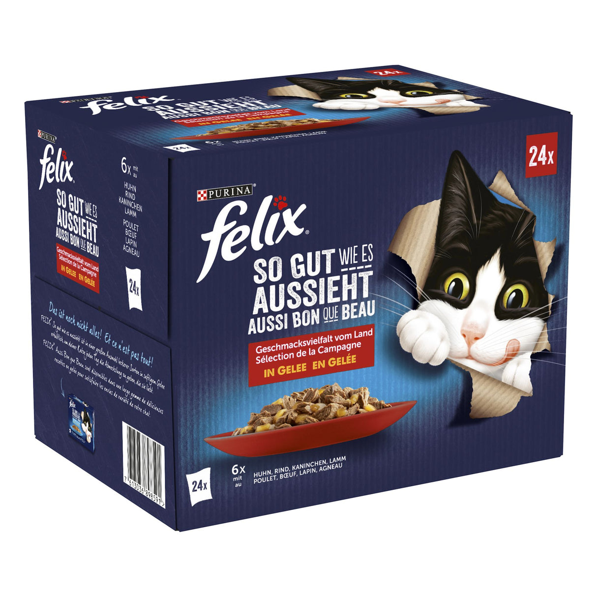 FELIX So gut wie es aussieht Katzenfutter nass in Gelee, Sorten-Mix