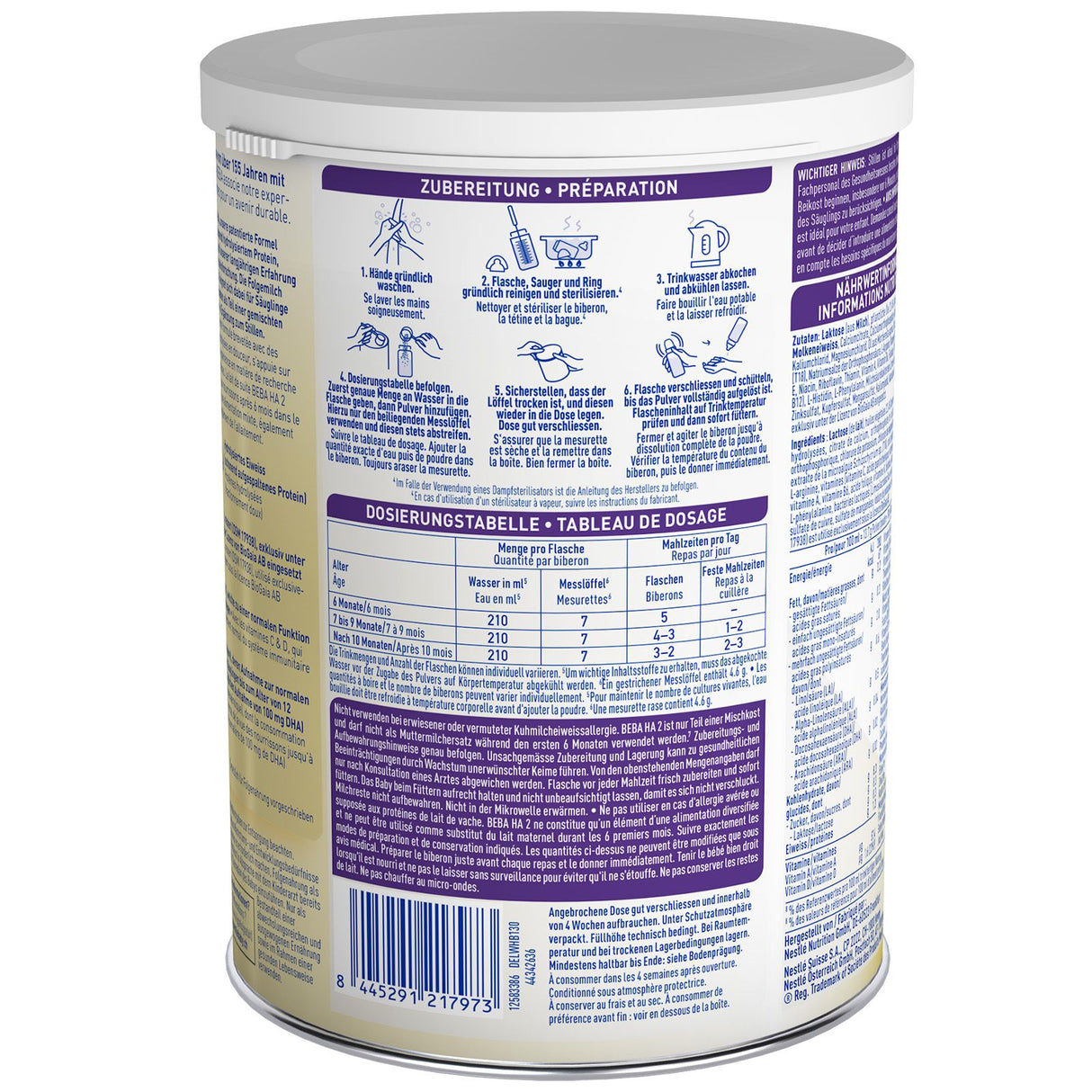 Nestlé BEBA EXPERT HA 2 Hydrolisierte Folgenahrung [MHD 10/25]