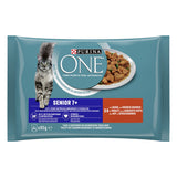 PURINA ONE SENIOR 7+ Katzenfutter nass für Seniorkatzen, mit Huhn