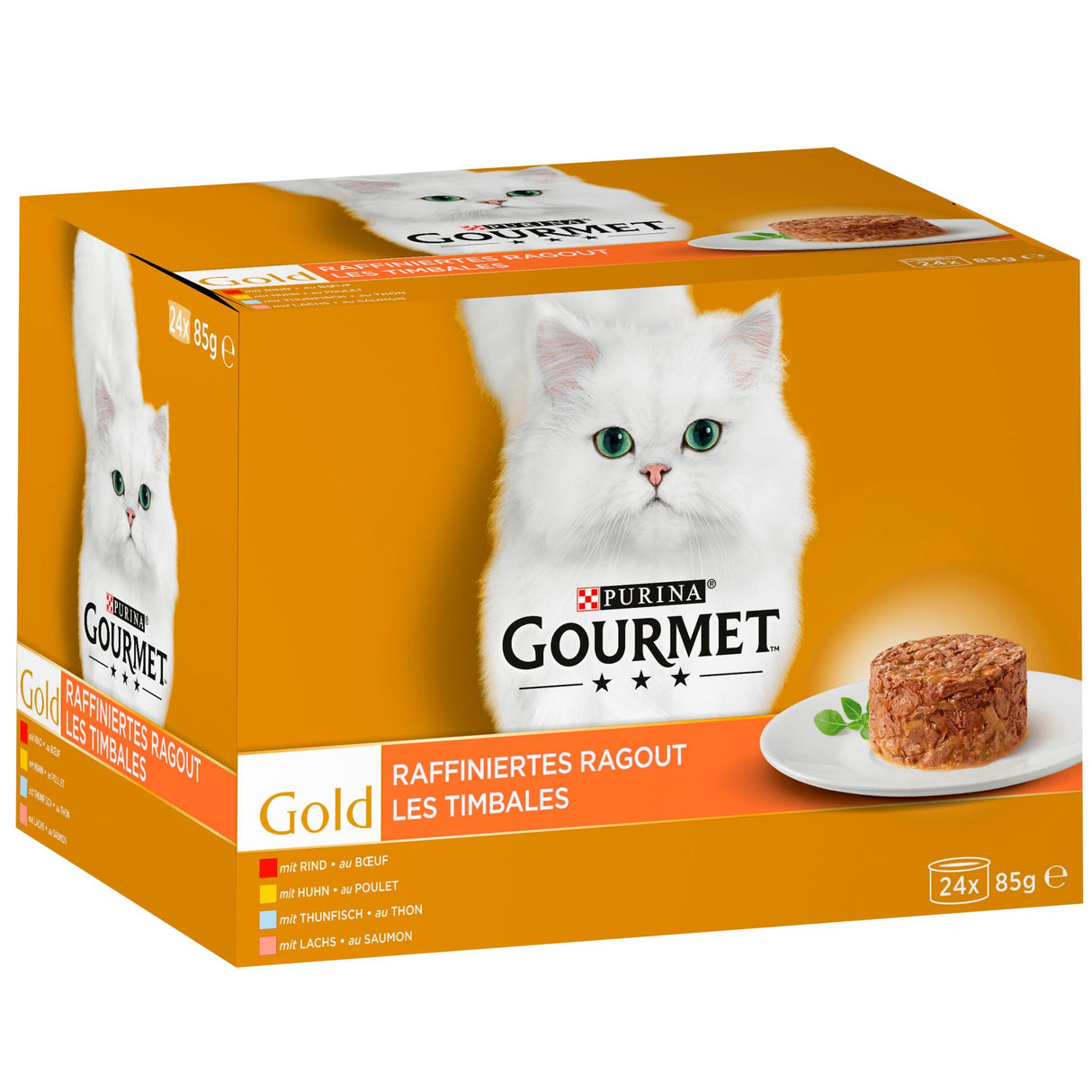 GOURMET Gold Raffiniertes Ragout Katzenfutter nass Fleischvariation