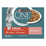 ONE Sterilcat 8er-Pack zarte Stückchen in Sauce mit Lachs und Karotte
