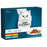 GOURMET Perle Erlesene Streifen Katzenfutter nass, Sorten-Mix, 8er Pack à 85g Dose