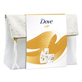 DOVE „Regenerierende Pflege“, Geschenkset für Frauen mit Kosmetiktasche, Feuchtigkeits-Pflege & Öl Dusche, Deodorant Roll-On, Body Lotion und Handcreme