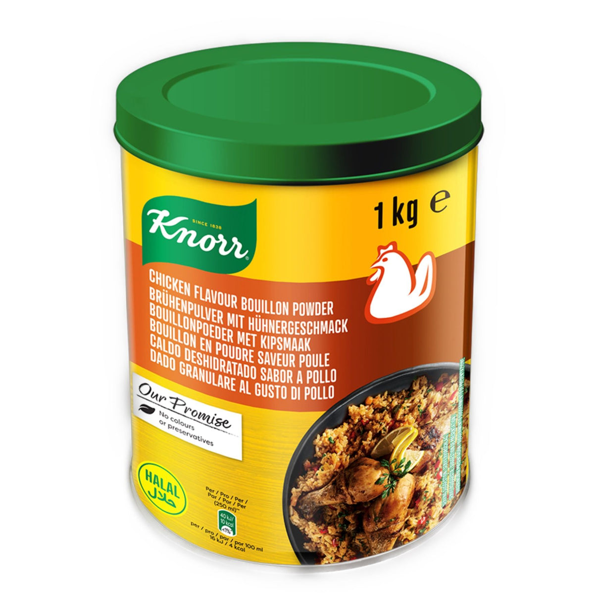 KNORR HALAL Bouillon Huhn, Klare Hühnerbrühe Halal