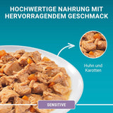 PURINA ONE SENSITIVE Katzenfutter nass mit Huhn 8er-Pack