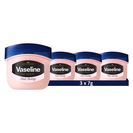 Vaseline Lip Therapy Pink Bubbly | Pflegender Lippenbalsam für optimale Feuchtigkeit mit pinkfarbenen Blubberton |