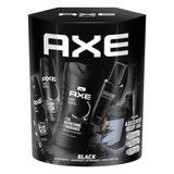 Coffret cadeau AXE Black pour hommes avec sac à dos Cross Bag, 2 sprays pour le corps, gel douche et après-rasage