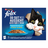 FELIX So gut wie es aussieht Katzenfutter nass in Gelee, Fisch Sorten-Mix