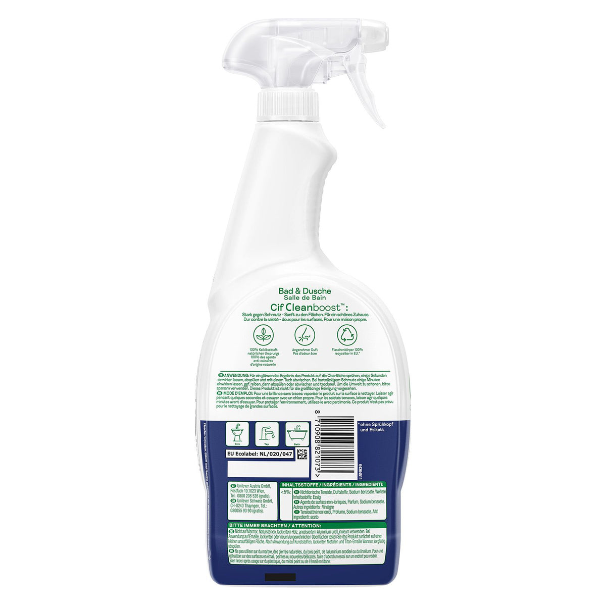CIF Power & Shine Nettoyant Spray Bain & Douche