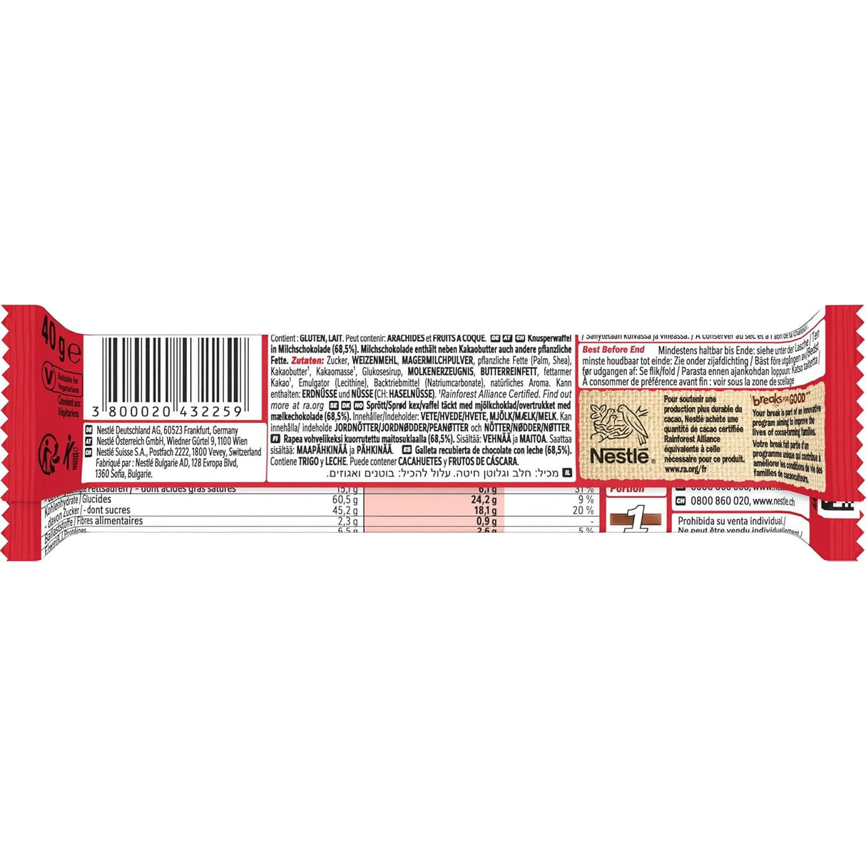 NESTLÉ KitKat Chunky Classic Schokoriegel 24er Pack