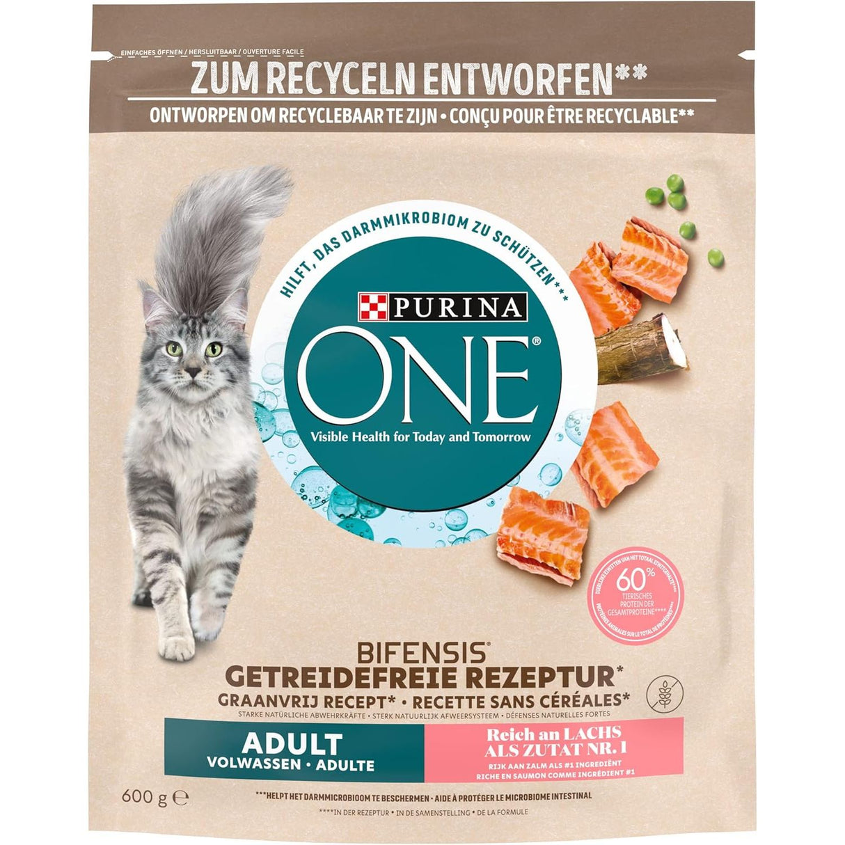 PURINA ONE Getreidefrei Trockenfutter mit Lachs