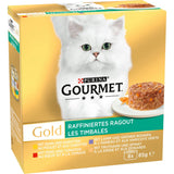 GOURMET Gold Raffiniertes Ragout Katzenfutter nass, Sorten-Mix