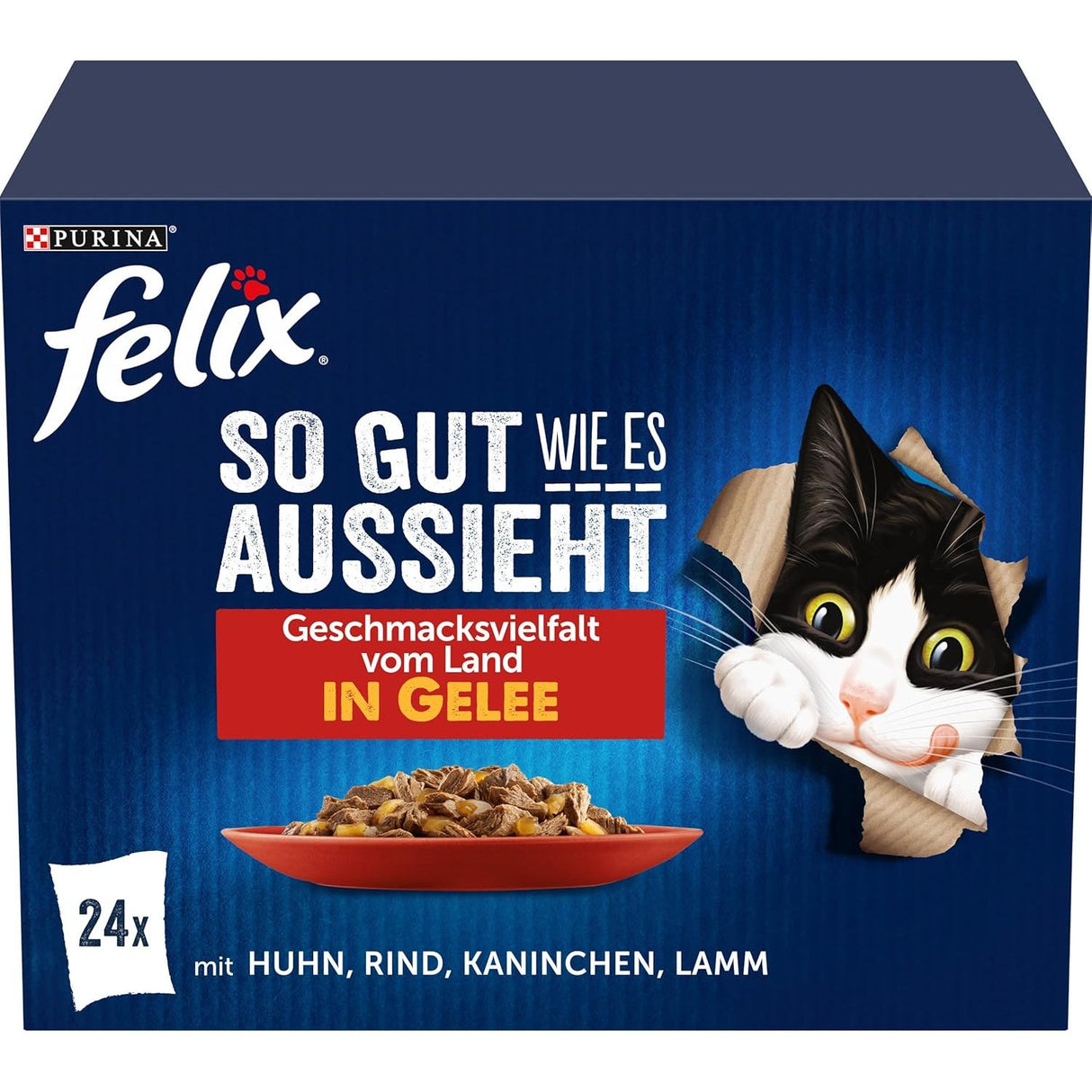 FELIX So gut wie es aussieht Katzenfutter nass in Gelee, Sorten-Mix