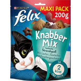 FELIX KnabberMix Strandspaß, Knuspriger Katzensnackmit 200g Beutel
