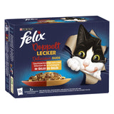 FELIX Aussi bon qu'il y paraît Doppelt Lecker Fleisch-Mix, aliment pour chats humide en gelée