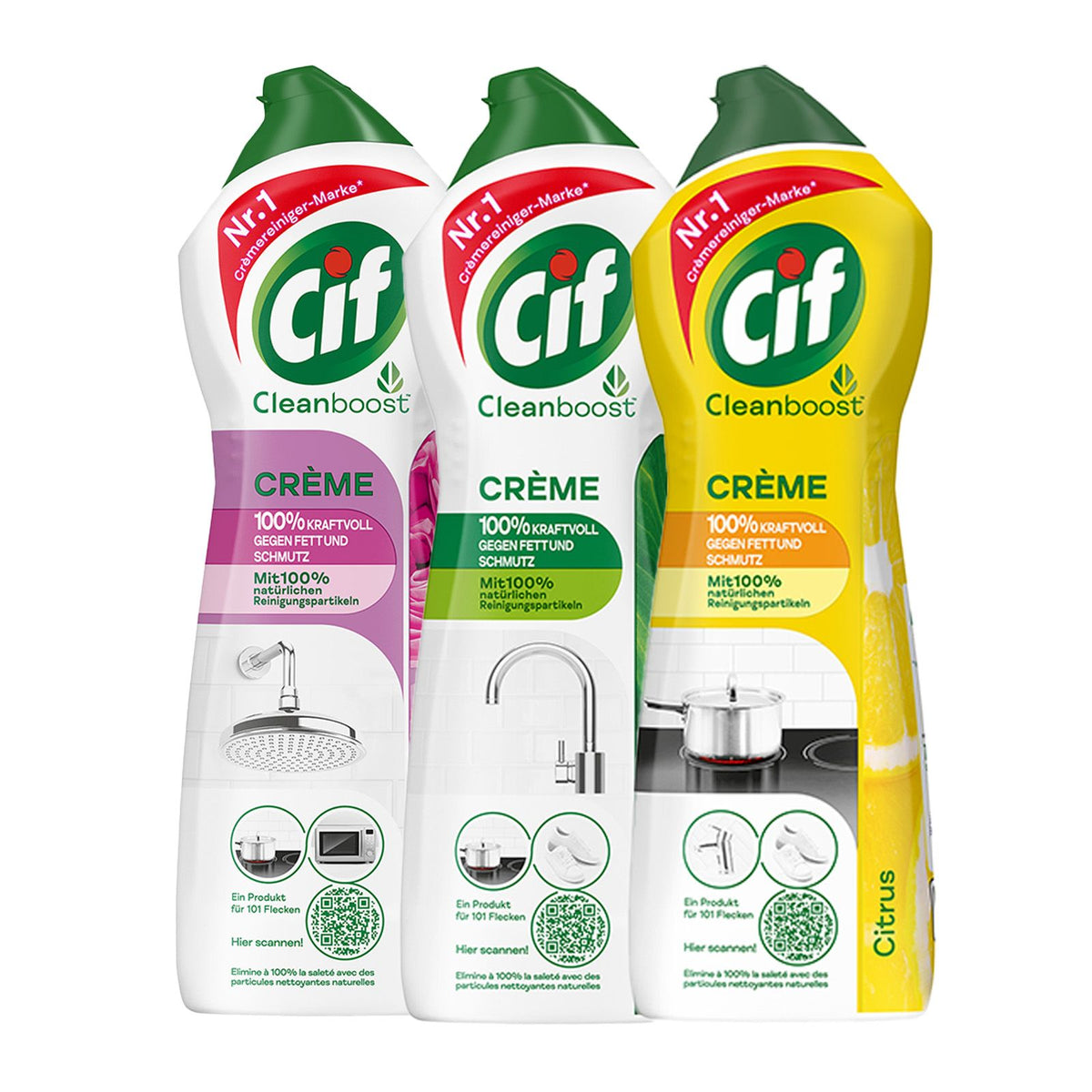 Cif Crème Set, set de crème à récurer pour toute la maison