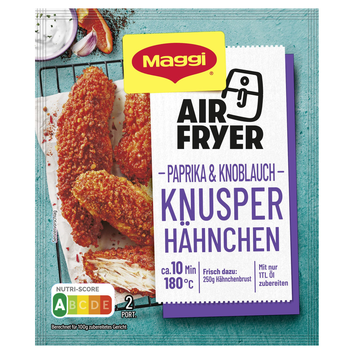 MAGGI FIX Poulet croustillant à la friteuse à air chaud, aux poivrons et à l'ail