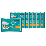PURINA ONE Adult nourriture pour chats humide morceaux tendres en sauce au poulet et haricots verts