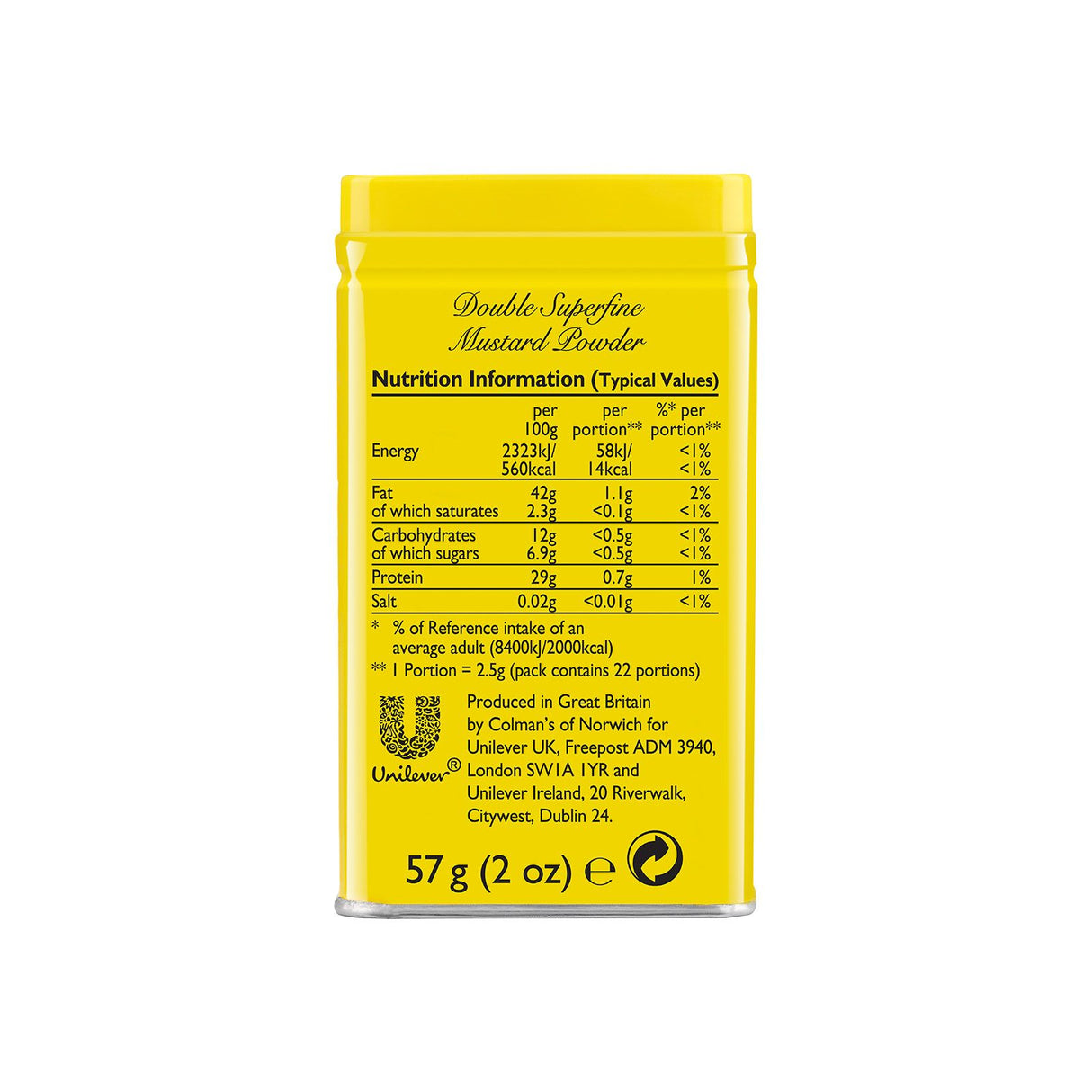 Colman's Original Senfpulver, English Mustard veganes Senfmehl ohne künstliche Zusätze