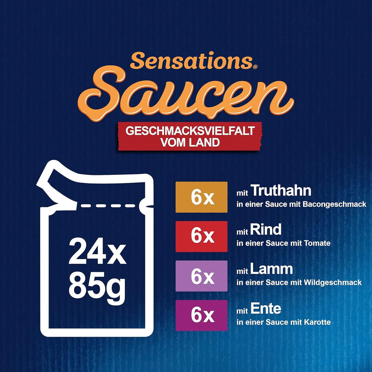 FELIX Sensations Saucen Katzenfutter nass, Sorten-Mix