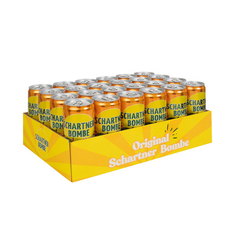 Schartner Bombe Orange, fruchtig spritzige Limonade mit, Softgetränk in Dose
