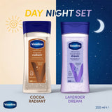 Vaseline Intensive Care Cocoa Radiant für strahlende Haut, Körpergelöl mit reiner Kakaobutter + regenerierenden Ölen,