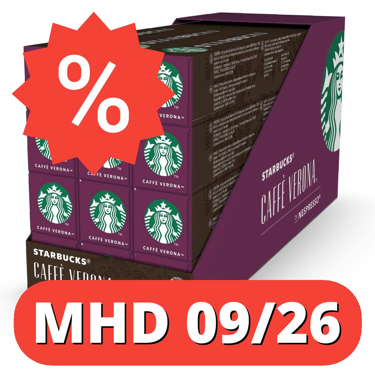 Starbucks Caffè Verona für Nespresso Kaffeekapseln [MHD 09/26]