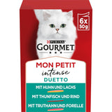 GOURMET Mon Petit Duo Katzenfutter nass, mit Fleisch und Fisch