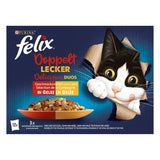 FELIX So gut wie es aussieht Doppelt Lecker Fleisch-Mix, Katzenfutter nass in Gelee