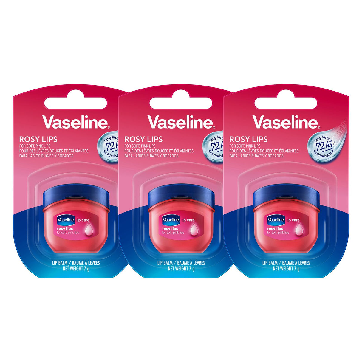 Vaseline Lip Therapy 7G Rosy | Pflegender Lippenbalsam für optimale Feuchtigkeit | Doppelpack