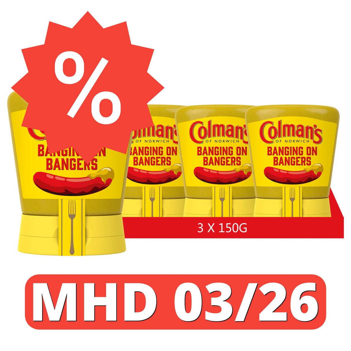 Colman's Original englischer Senf, English Mustard fein gemahlen in der Tube [MHD 03/26]