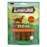 AdVENTuROS Sticks Hundeleckerli fettarm, mit Büffelgeschmack 120g Beutel [MHD 06/25]