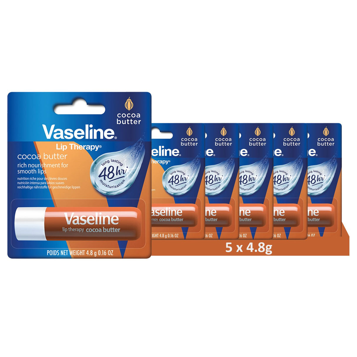 Vaseline Lip Therapy Cocoa Butter | Baume à lèvres teinté au beurre de cacao et karité 