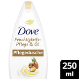 DOVE „Regenerierende Pflege“, Geschenkset für Frauen mit Kosmetiktasche, Feuchtigkeits-Pflege & Öl Dusche, Deodorant Roll-On, Body Lotion und Handcreme