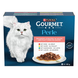 GOURMET Perle Erlesene Streifen Katzenfutter nass, Sorten-Mix